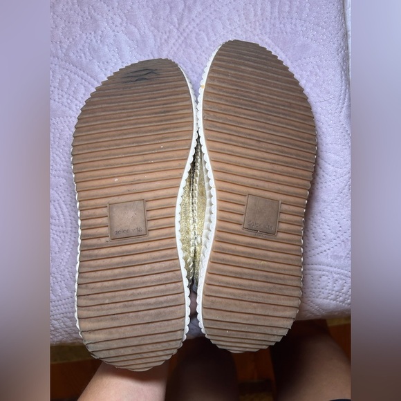Dolce Vita Gold and Cream Athletic Shoes - Picture 4 of 6